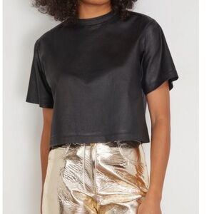 Simkhai Short-Sleeve T-Shirt in Black Foil